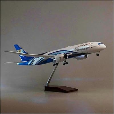 Scale Aircraft 47CM 1130 for 787 B787 Aircraft Model Oman Air Airline Diecast Resin Plane Model Simulated Scale Aircraft Suitable for Displaywith Light