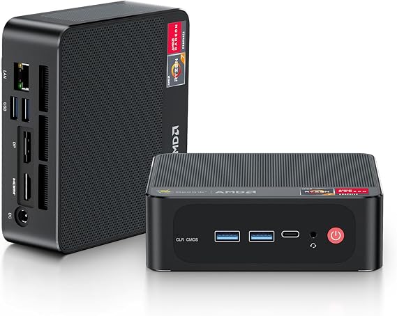 Beelink SER5 MAX Mini PC, AMD Ryzen 7 6800H(8C/16T, up to 4.7GHz), 32GB LPDDR5 500GB NVME SSD, SER5 Mini Computer Support 4K@144Hz, Triple Display, HDMI+DP, WiFi6, BT5.2, Type-C