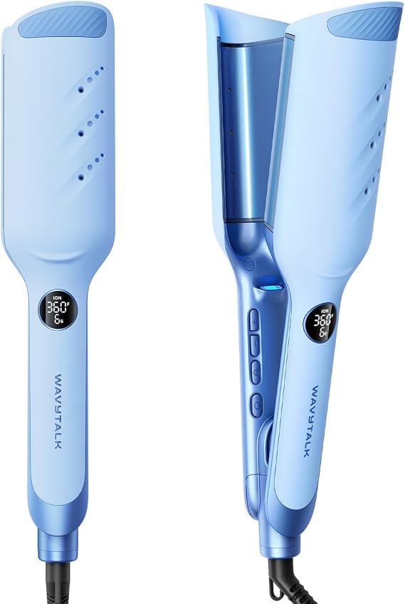 Wavytalk Power Wave Hair Crimper, Ionic Hair Waver for Less Heat Damage