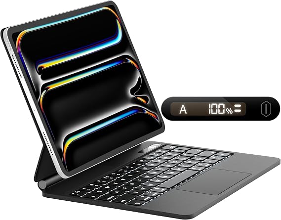 iPad Air 13 Inch Keyboard: iPad Air 13 Inch Case Keyboard, iPad Pro 12.9 Case with Key Board for 3/4/5/6th Gen | Floating Cantilever Stand, Multi-Touch Trackpad MultiColor Backlit iPad Magic Key Board