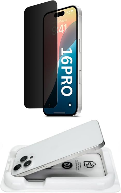 [EASY INSTALLATION] GHOST Extra HD Premium Sapphire Glass Screen Protector compatible with Apple iPhone 16PRO
