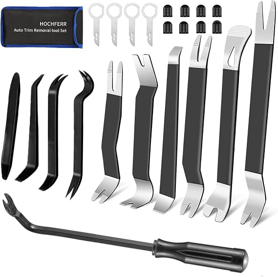 Metal Trim Removal Tool 24 PCS Automotive Tools Car Tool Kit Auto Removal Set for Panel Tools Kit with Storage Bag