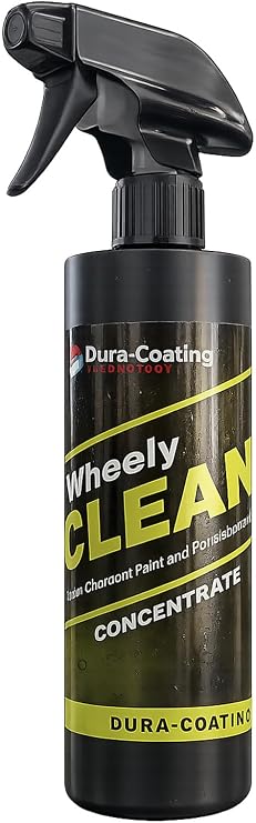 DURA-COATING TECHNOLOGY Wheely Clean Concentrate - Good for Chrome Wheel Cleaner, Clear-Coated, or Aluminum Wheel Cleaner - Professional Tire Shine & Rim Cleaner Spray - Car Care Solution - 1 oz