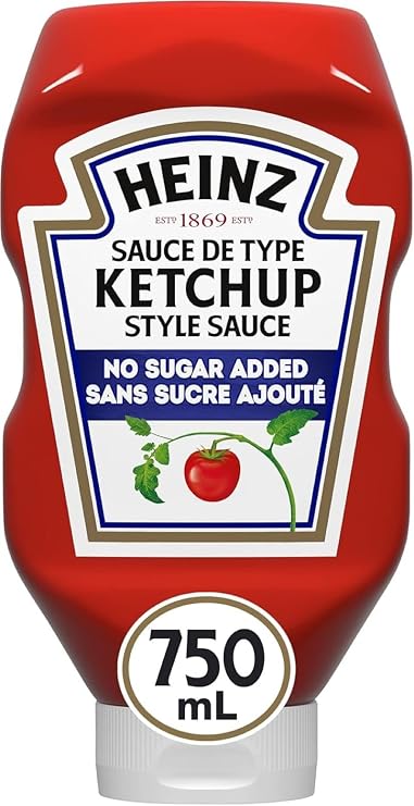 Heinz Ketchup No Sugar Added 1 Count 750ml 25.36 fluid ounces From Canada