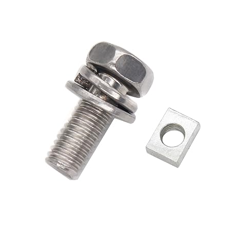 Battery Bolts and Nuts, M5 x 10mm ATV Battery Terminal Bolts, Stainless Steel M5 Bolts for Motorcycle, Boat, E-Bike, Electric forklifts, Pack of 10 Set