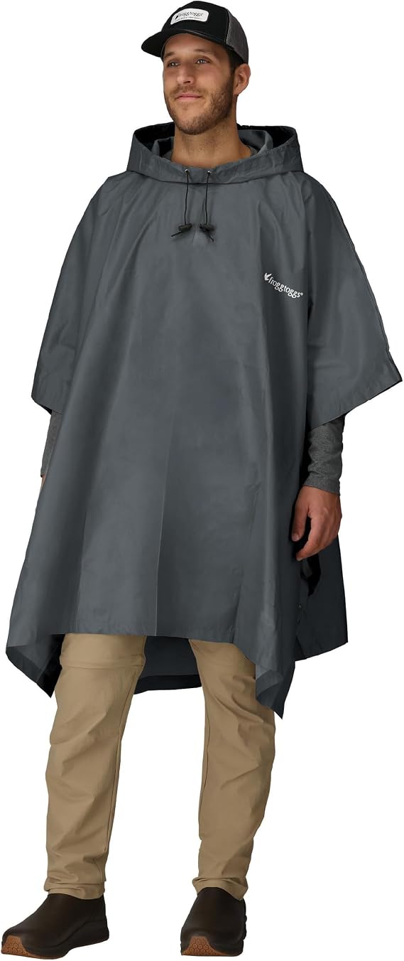 FROGG TOGGS Ultra-lite2 Waterproof Rain Poncho, Breathable and Reusable