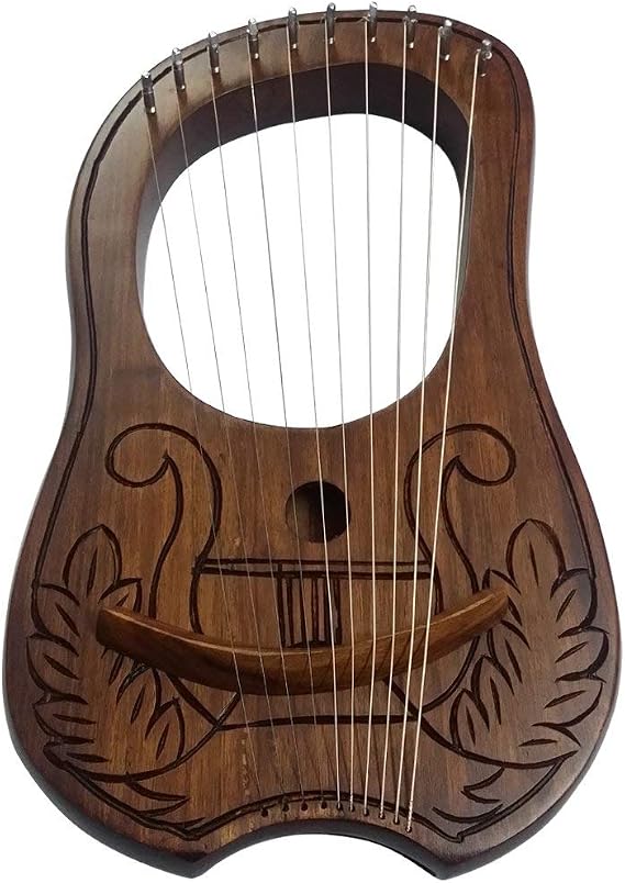 AAR Lyre Harp 10 Metal Stings Engraved Celtic Harp DesignLyre HarfeLyra Harp
