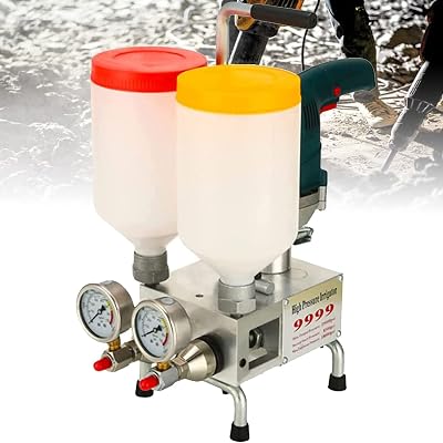 1100W Green Concrete Grouting Machine, High-Pressure Floor Grouting, Above Ground, Plastic & Stainless Steel, 0.74 Lmin Flow, For Concrete Cracks & Leakage Repair