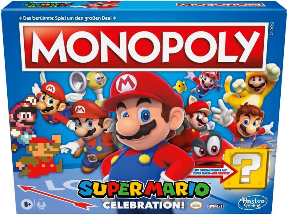 Hasbro Monopoly Super Mario Celebration Board Game for Super Mario Fans from 8 Years with Sound Effects from the Video Game
