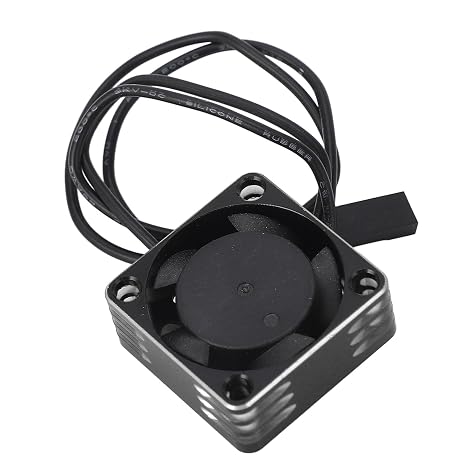 RC Car Motor Cooling Fan for Most RC Model Cars, 25x25mm Aluminum Alloy Lightweight Brushless ESC High Speed Heat Dissipation Fan (Silver)