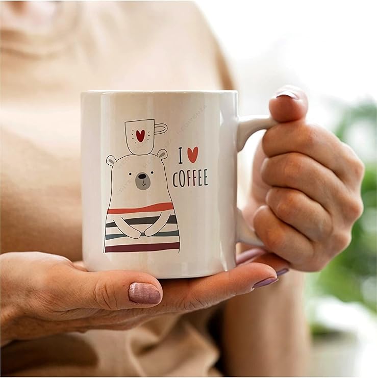 I Love Coffee Baskılı Kupa Bardak - Hediye - Mug - Sonbahar - Autumn