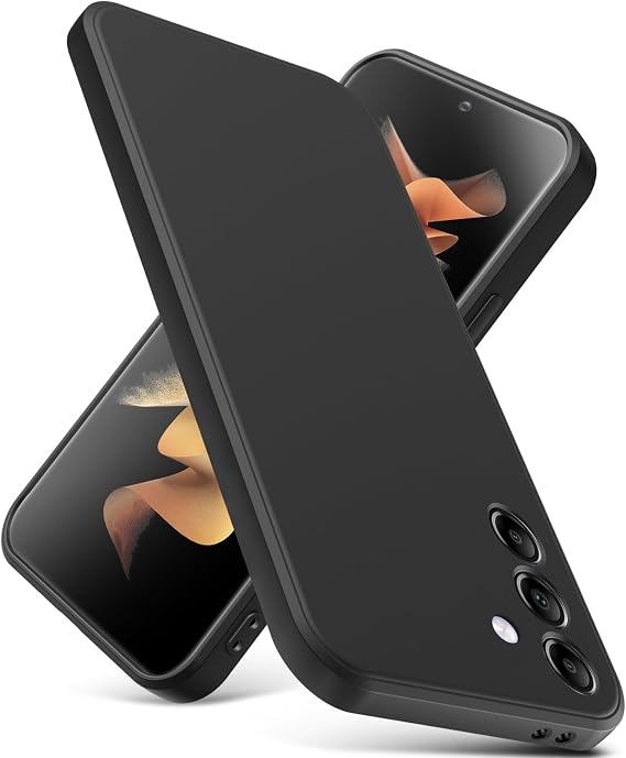 Samsung Galaxy A14 5G用ケース、薄型液体シリコンケース、耐衝撃、スリム薄型スマホケース Samsung Galaxy A14 5G用、フルボディスクリーンカメラ保護カバー-ブラック 2-sam a14-01