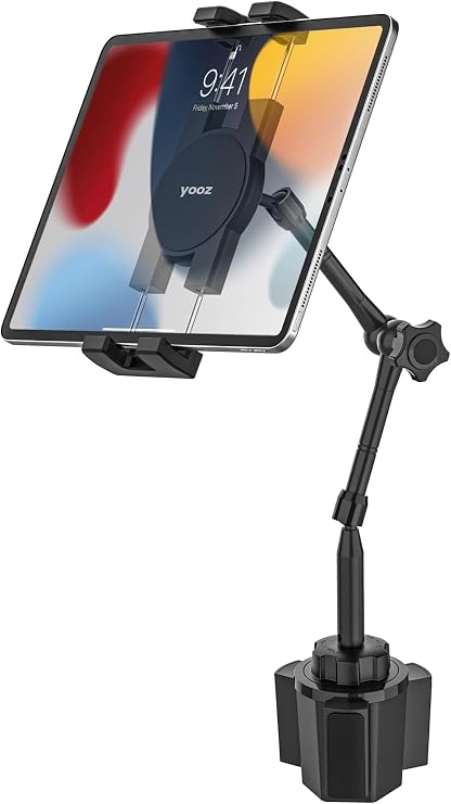 Ultra-Flexible Car Tablet Mount for Cup Holder fit Tablets & Phones