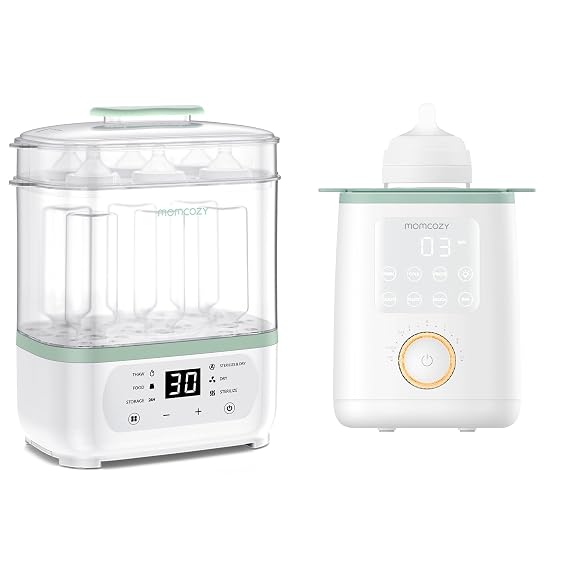 Momcozy Bottle Sterilizer and Dryer & Momcozy Retain Nutrients Bottle Warmer