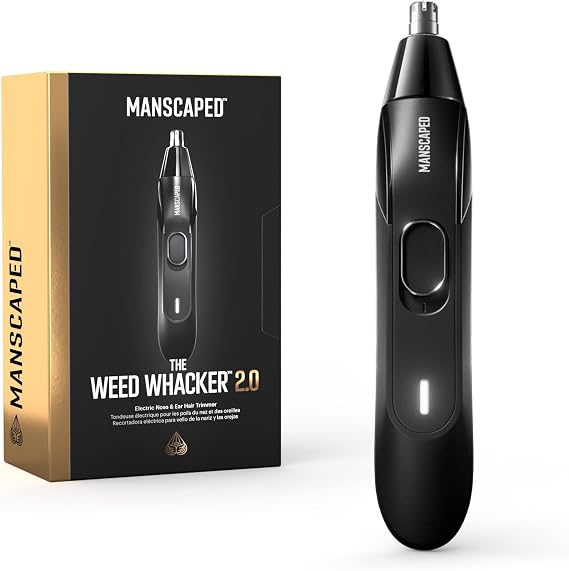 MANSCAPED The Weed Whacker 2.0 Electric Nose & Ear Hair Trimmer 7,000 RPM Precision Tool with Rechargeable Battery, Wet/Dry, Easy to Clean, Improved Stainless Steel Replaceable Blade