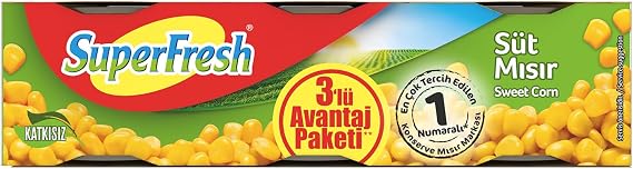 Superfresh Konserve Mısır 200 Gr X 3 (3'lü Avantaj Paketi)