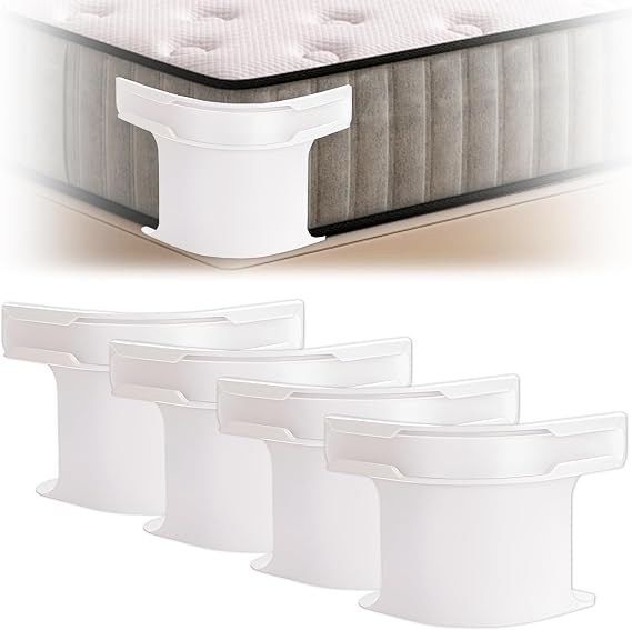 4-Pc Lock Sheet Holders,Featuring Removable Elastic Corner Clips. Heavy-Duty Non-Slip Sheet Fasteners Eliminate Loose Bedding.Compatible With All Bed Types For Effortless One-Time Installation.