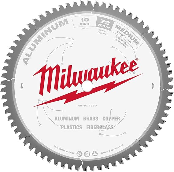 Milwaukee Electric - 10 in. 72T Non-Ferrous Blade