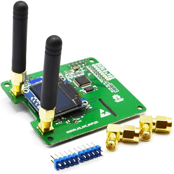 AURSINC MMDVM Duplex Hotspot Module Dual Hat V1.5.2 with 0.96 OLED Display Support P25 DMR YSF NXDN DMR Slot 1 + Slot 2 for Raspberry Pi, Pi Zero (with OLED)