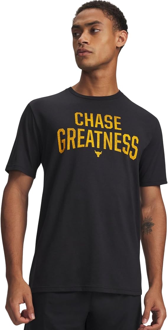 Under Armour Men's Project Rock Chase Greatness Graphic Print T-Shirt