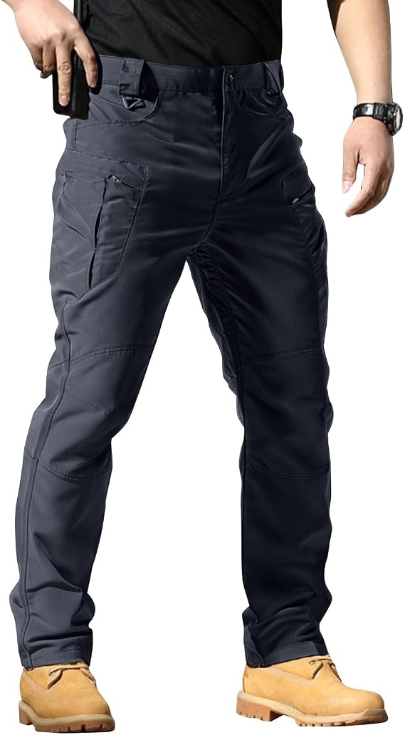 Tactical Pants for Men Waterproof Ripstop Baggy Camo Cargo Pants Lightweight Construction Work Pant Multi Pockets