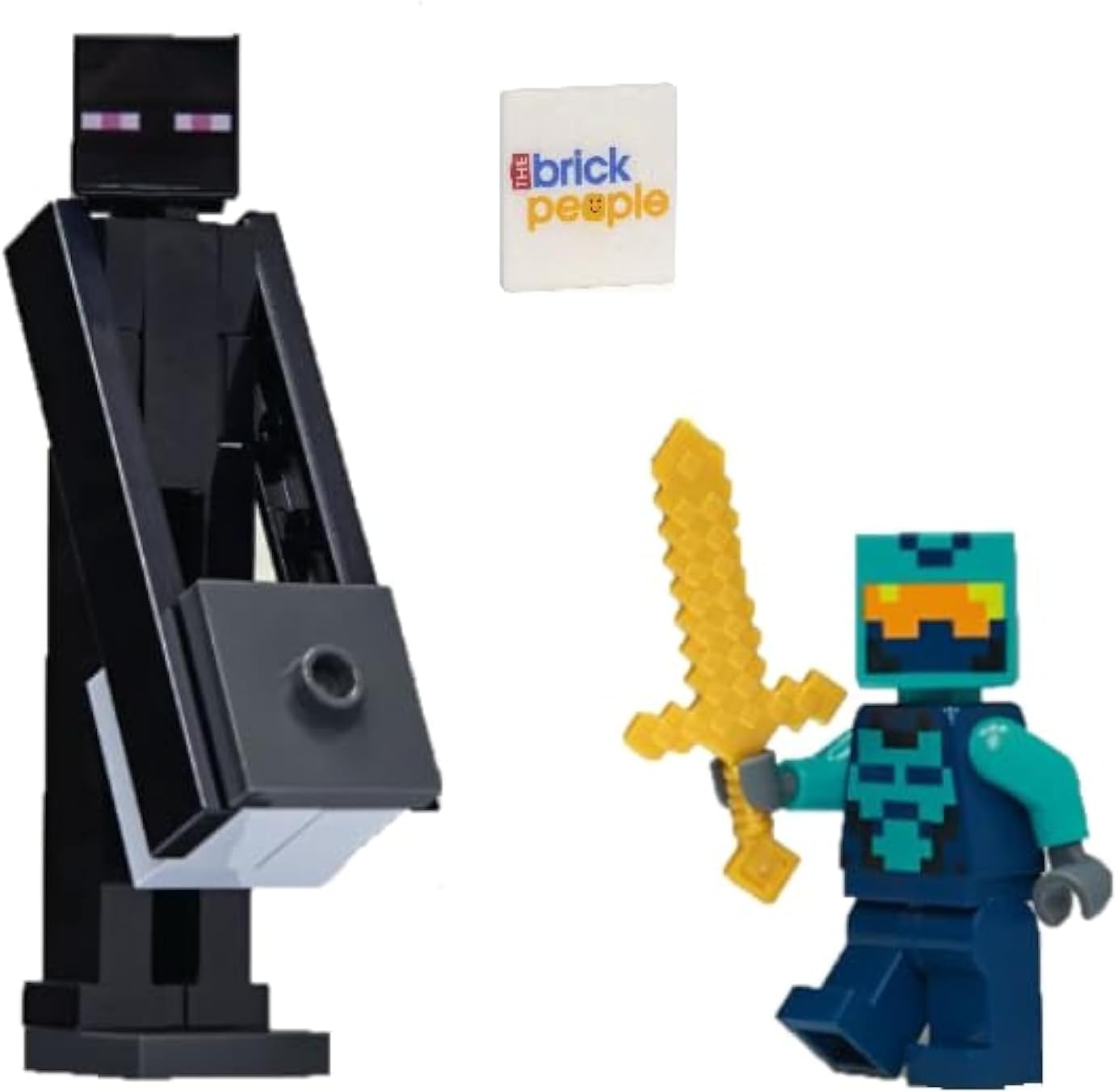 LEGO Minecraft Enderman with Nether Hero Minifigure Combo Pack, Yellow