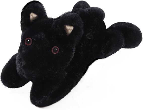 Black German Shepherd Dog Plush Stuffed Animals, Microwavable Black Lab Heating Pad, Heated Puppy Plushie for Warmth & Comfort - Cute Soft Puppy Toys for Adults & Children