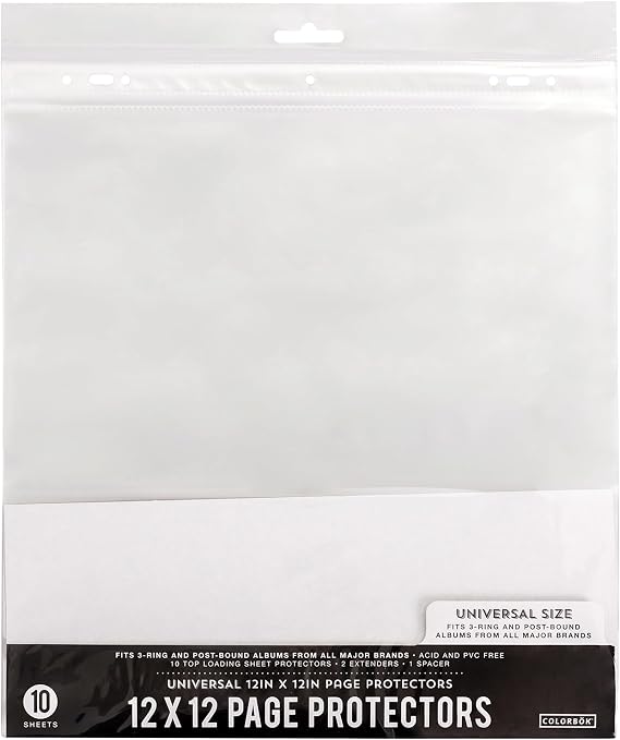 Colorbok Page Protectors (10 Pack), 12 by 12" White