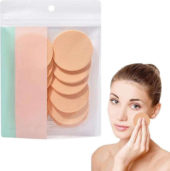 12Pcs Makeup Sponge,Round Latex Sponges,Facial sponges