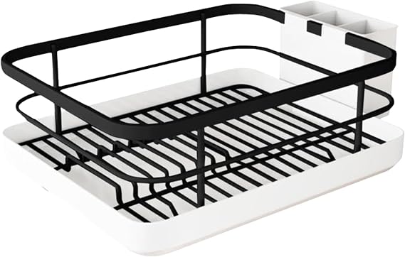 Dish Drying Rack Space-Saving Sink Utensil Organizer