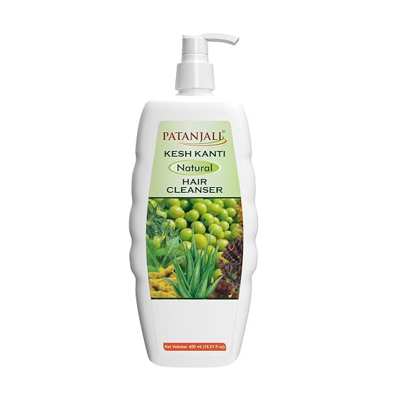 patanjali Kesh Kanti Natural Shampoo 15.21 fl oz | Herbal Ayurvedic Hair Cleanser with Amla, Shikakai, Neem & Aloe Vera | Gently Cleanses Scalp, Helps Reduce Hair Fall & Dandruff for All Hair Types