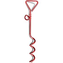 Platinum Pets Coated Steel Tie Out Stake, Candy Apple Red