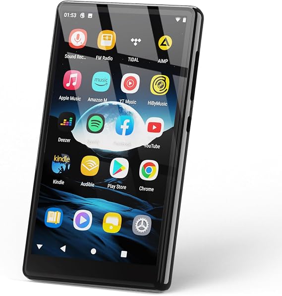 160GB Android Portable MP3 Player, 5" MP4 Player with Bluetooth and WiFi, Music Player with Android 9, HiFi Sound, MP3 Player with Spotify, YouTube, Play Store