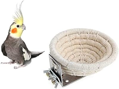 Orgrimmar Handmade Cotton Rope Bird Nest Breeding Nest Hatch House Cage for Budgie Parakeet Cockatiel Parakeet Conure Canary Finch Lovebird Small Parrot 1 PC