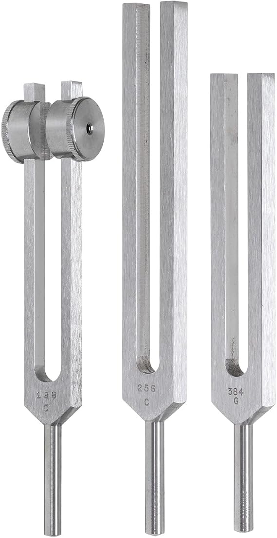 Biosonics Beginner Special Set Includes 3 Tuning Forks & Book / "Human Tuning: sound Healing with Tuning Forks" by John Beaulieu/Best Set to Begin Sound Therapy with Tuning Forks