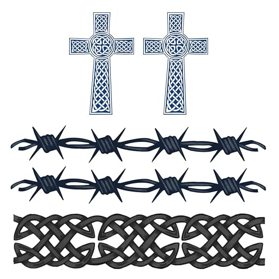 Semi-Permanent Christian Cross Tattoo: Waterproof, Lasts 1-2 Weeks by Inking House