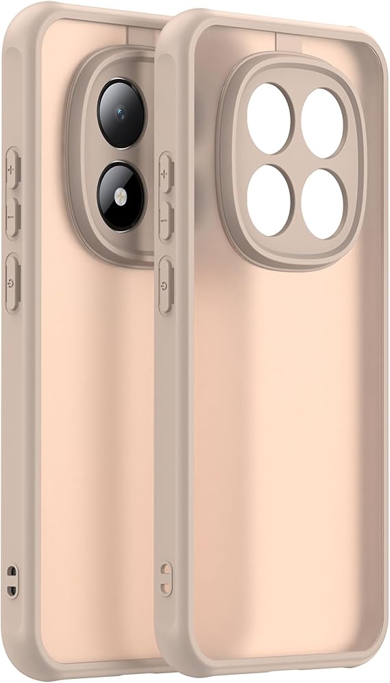 Ultra Thin Matte Case for Xiaomi Redmi Note 15 Pro 5G, Military Grade Drop Protection, Frosted Translucent PC Back & Soft TPU Edge Bumper Cover, Gold