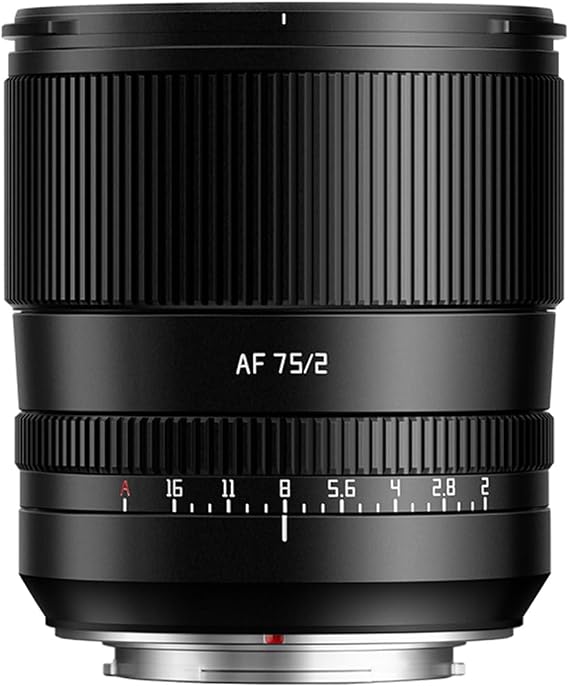 TTARTISAN AF 75mm F2 Auto Focus Lens, Full Frame Portrait Lens for Fuji X X-H1X-T1X-T10X-T2 X-T20 X-T3 X-T4 X-T5 X-T30