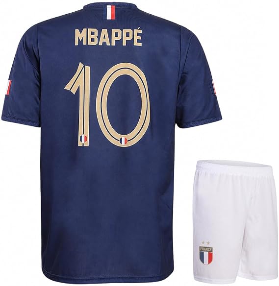 France Jersey Set Mbappe Home - 2022-2024 - Children and Adults - Boys - Men - Football Jersey - Football Gifts - Sports T-Shirt - Sportswear