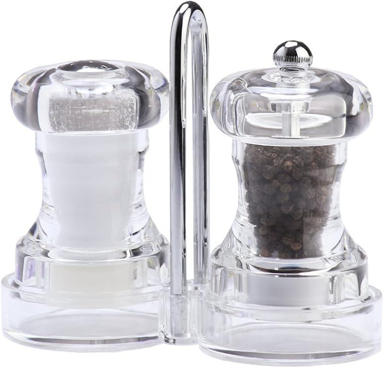 Pepper Mill & Salt Shaker Set, Clear
