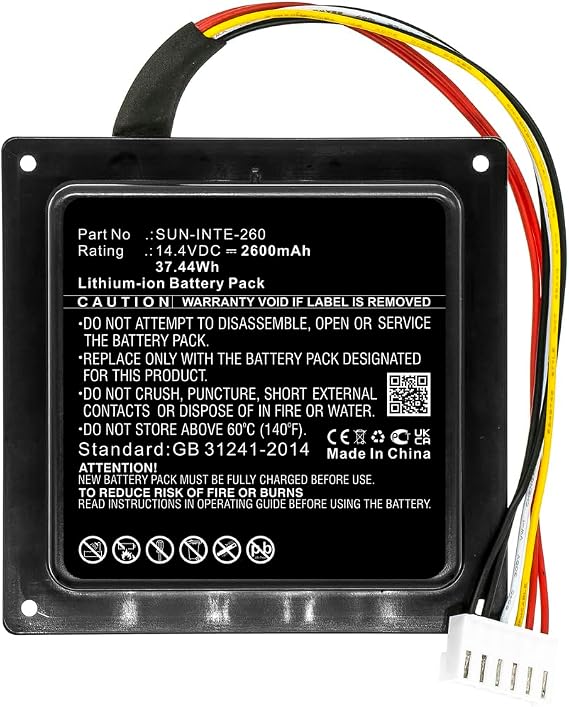 2600mAh SUN-INTE-260 Battery Replacement Compatible with JBL Partybox 100 High Power Portable Wireless Bluetooth Party Speaker