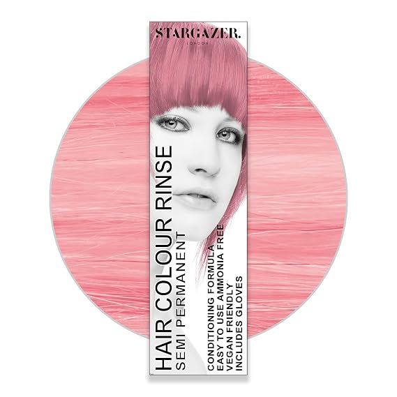 Stargazer Hair Colour Rinse Semi Permanent Hair Dye 70ml-Rose Pink