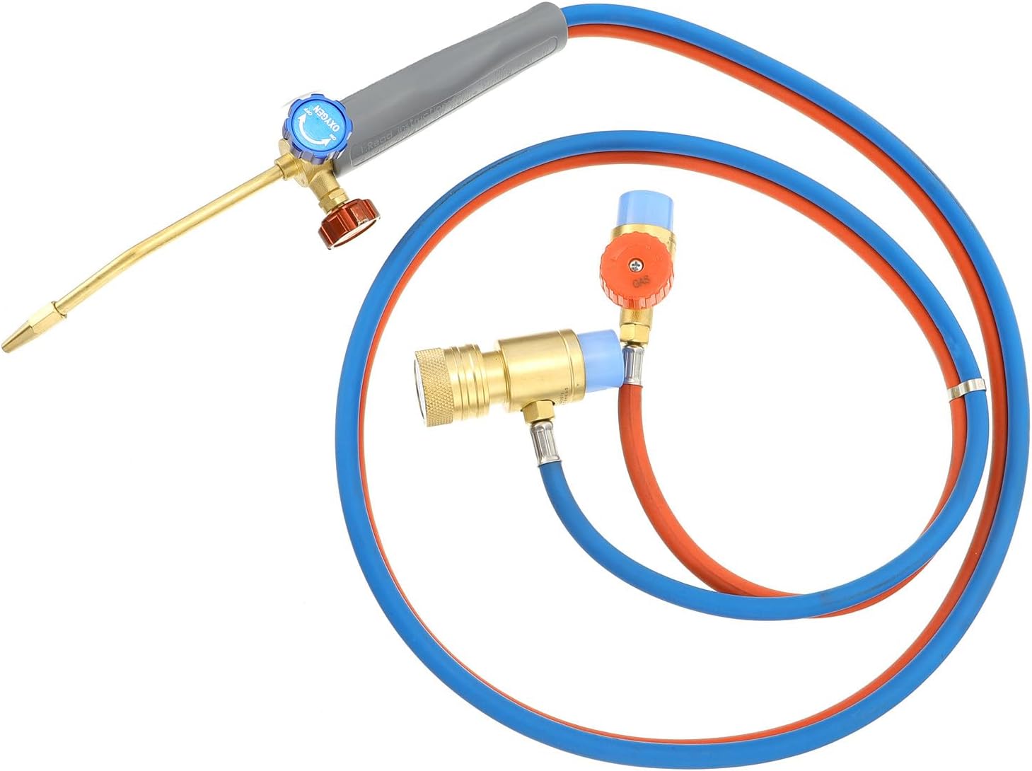Mini Oxygen Welding Torch with 2M Hose, Propane Soldering and Brazing Tool, Portable Micro Gas Torch for Precision Oxygen Cutting and Welding Tasks