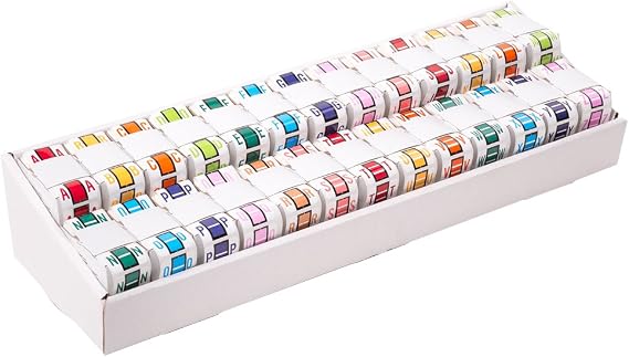 TAB Alphabetic Folder Label Roll, 1", 500 Labels/Roll (A-Z Full Set)