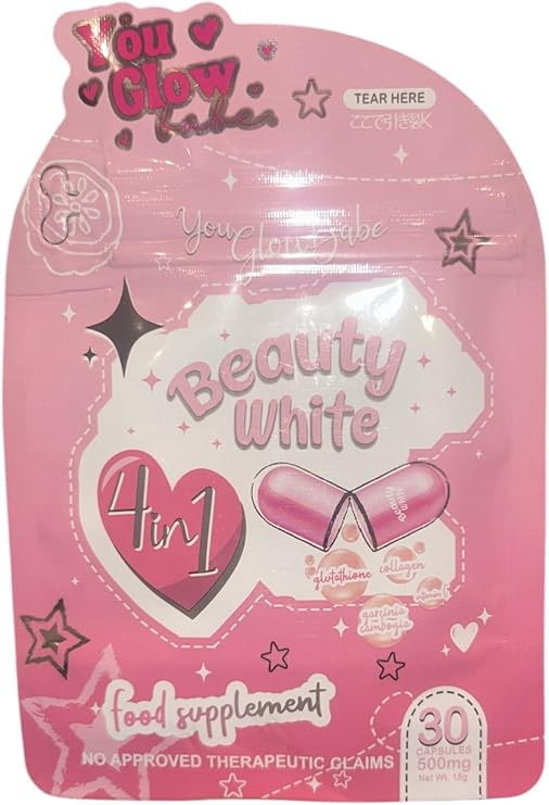 You Glow Babe Beauty White 4 in 1 Glutathione Capsules, 30 Count
