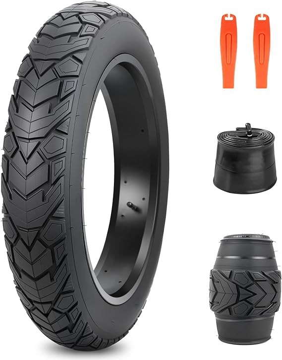 ZUKKA 20/26x 4.0 E-Bike Tire 1/2 Pack Fat Tire High Performance Fat Tire/White Wall Tire Replacement Tire High-Density Bike Tires for MTB E Bikes