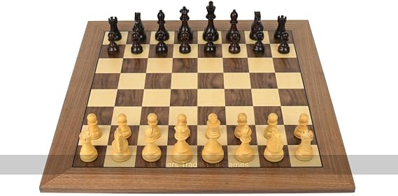 DGT Walnut Chess Board with Royal Wooden Chess Pieces