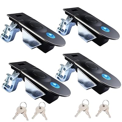 4PCS Compression Latch Flush Mount Trigger Latch Compression Latches Adjustable for Rv Truck Door Tool Box Lock Replacement ; Generator enclosures; Control Panels 52