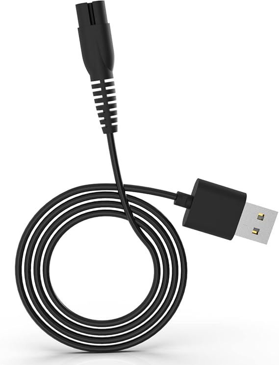 Replacement Cable Fit for Meridian Shaver Trimmer Charger Cable Power Cord | 5Ft Charging Cable Fit for Meridian Grooming Electric Shaver Trimmer Charger Cord Black