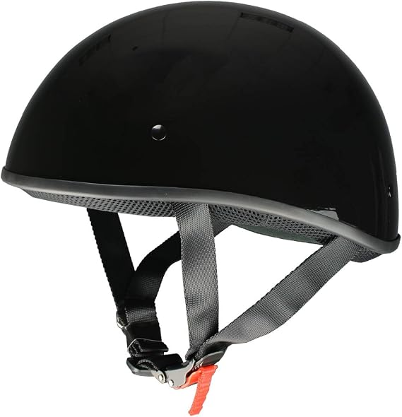 Milwaukee Performance Helmets MPH9710DOT Dot Approved Bare Bones Matte Black Half Motorcycle Helmet